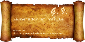Gaunersdorfer Véta névjegykártya